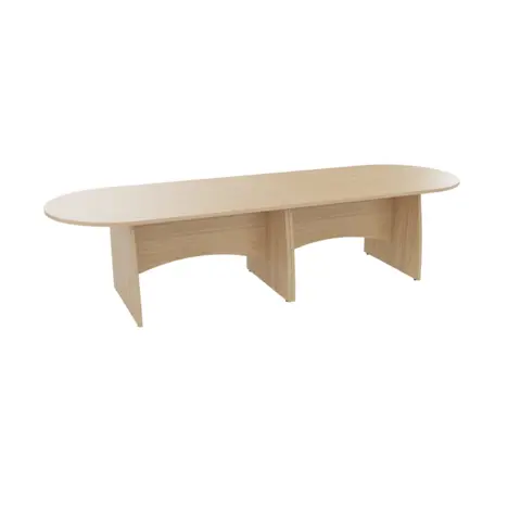 D End Shaped Conference Tables - 3000mm - Oak